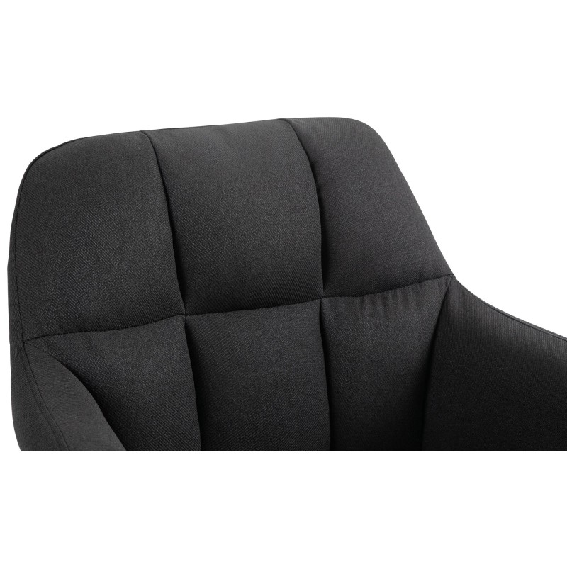 Taburete de bar Natoma en tela blanca y negra