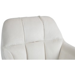 Taburete de bar Natoma en terciopelo negro y crema