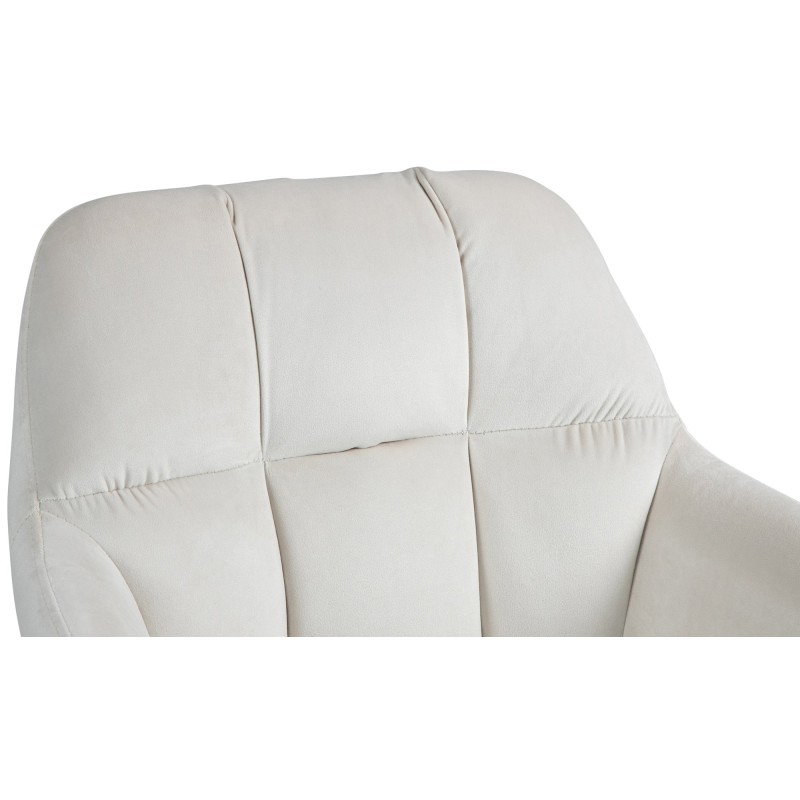 Taburete de bar Natoma en terciopelo negro y crema