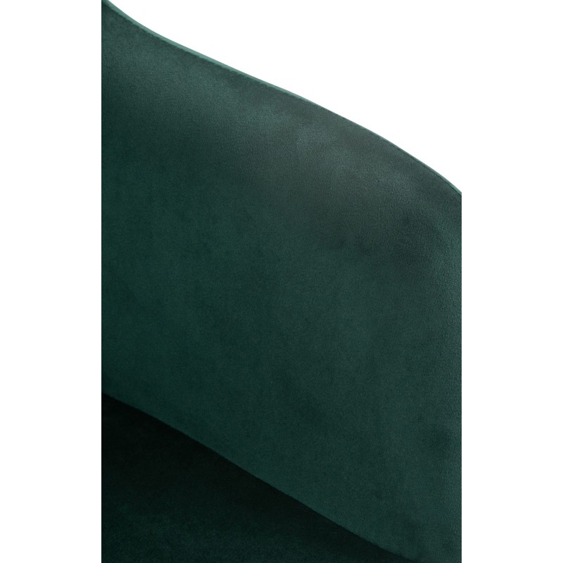 Taburete de bar Natoma en terciopelo negro y verde