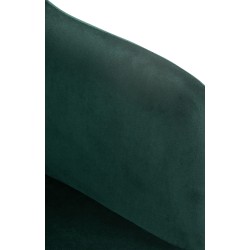 Taburete de bar Natoma de terciopelo blanco y verde