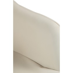 Taburete de bar Natoma, piel sintética negra y crema