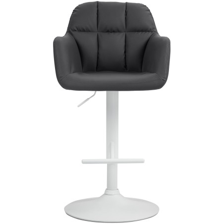 Taburete de bar Natoma en piel sintética blanca y negra