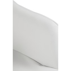 Taburete de bar Natoma, blanco, piel sintética