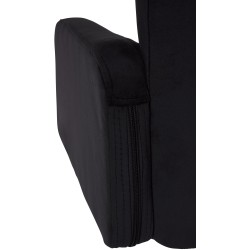 Taburete de bar de terciopelo cromado negro Los Ángeles