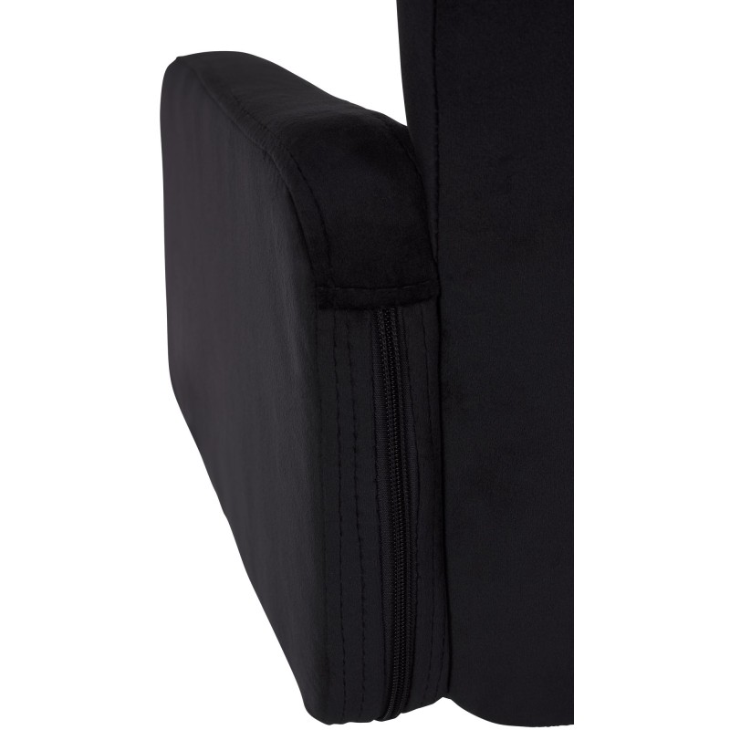 Taburete de bar de terciopelo cromado negro Los Ángeles