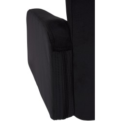 Taburete de bar Los Ángeles en terciopelo blanco y negro