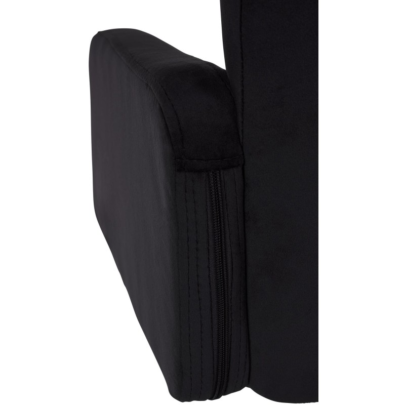 Taburete de bar Los Ángeles en terciopelo blanco y negro