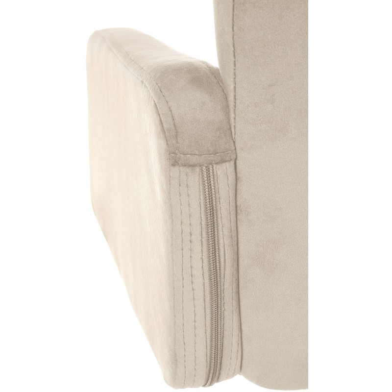 Taburete de bar Los Ángeles en terciopelo negro crema