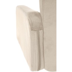 Taburete de bar de terciopelo blanco crema Los Ángeles