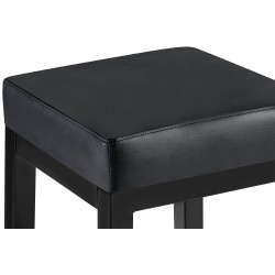 Taburete de bar Taylor B85 de piel sintética negra