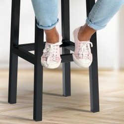 Taburete de bar Taylor B85 en piel sintética gris