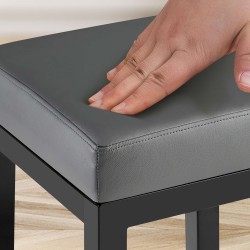 Taburete de bar Taylor B85 en piel sintética gris