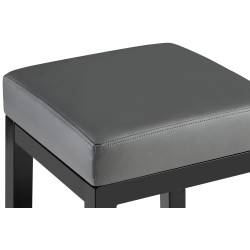 Taburete de bar Taylor B85 en piel sintética gris