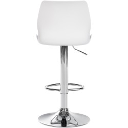 Taburete de bar Gilbert, plástico blanco