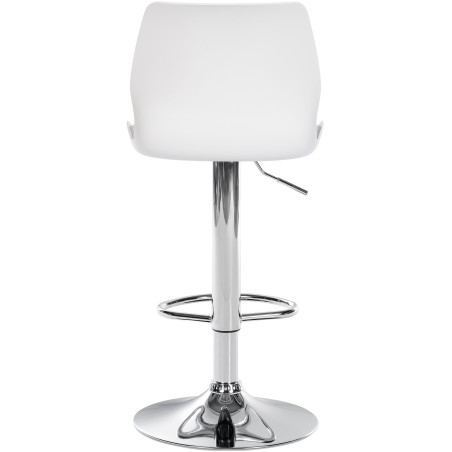 Taburete de bar Gilbert, plástico blanco