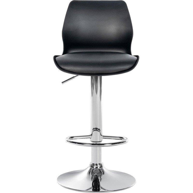 Taburete de bar Gilbert, plástico negro