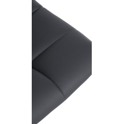 Juego de 2 taburetes de bar Jerry en piel sintética cromada gris