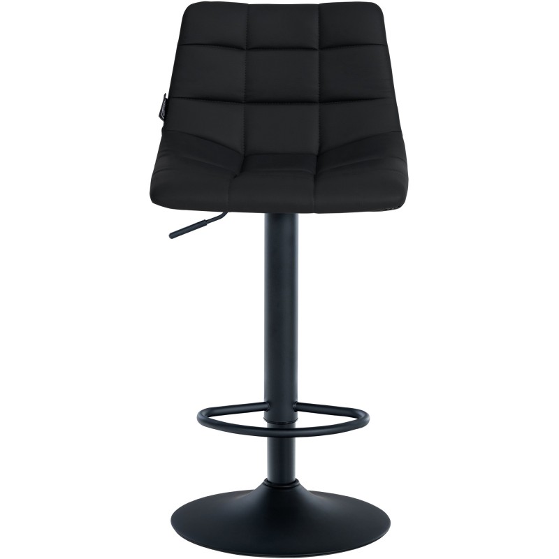 Juego de 2 taburetes de bar Jerry en piel sintética negra