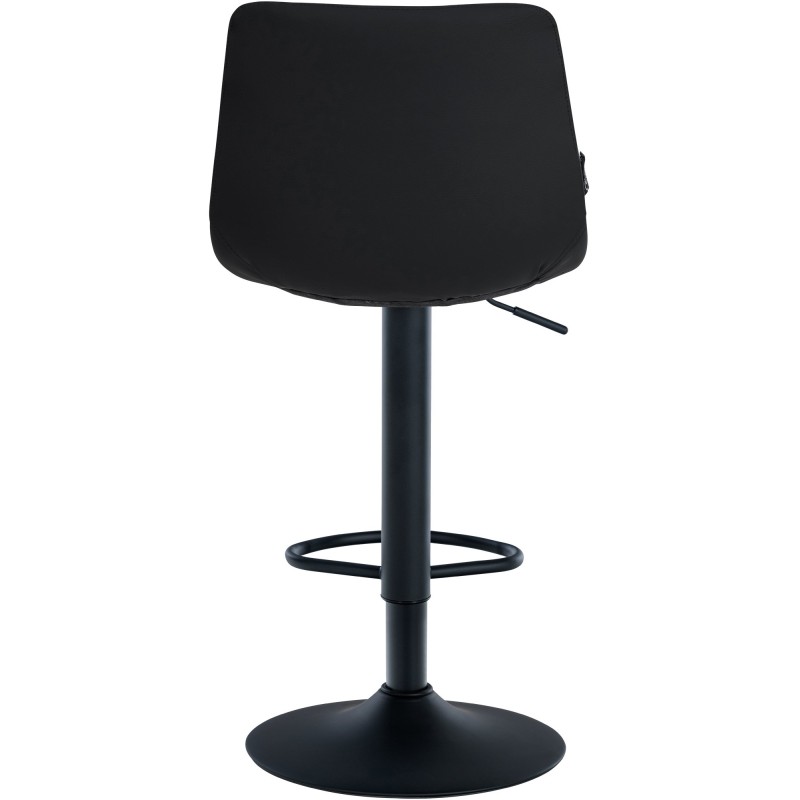 Juego de 2 taburetes de bar Jerry en piel sintética negra