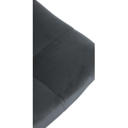 Juego de 2 taburetes de bar Jerry en terciopelo gris oscuro cromado