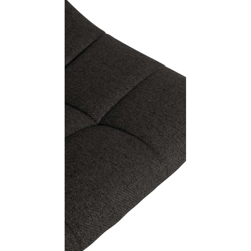 Juego de 2 taburetes de bar Jerry en tela negra y gris oscuro