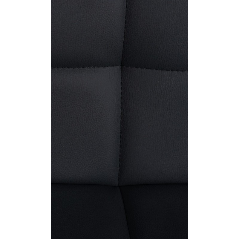 Juego de 2 taburetes de bar Feni en piel sintética negra