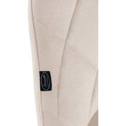 Juego de 2 taburetes de bar Lazio, terciopelo negro y crema