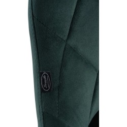 Juego de 2 taburetes de bar Lazio de terciopelo, negro y verde oscuro