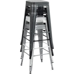 Taburete de bar Fletcher Silver