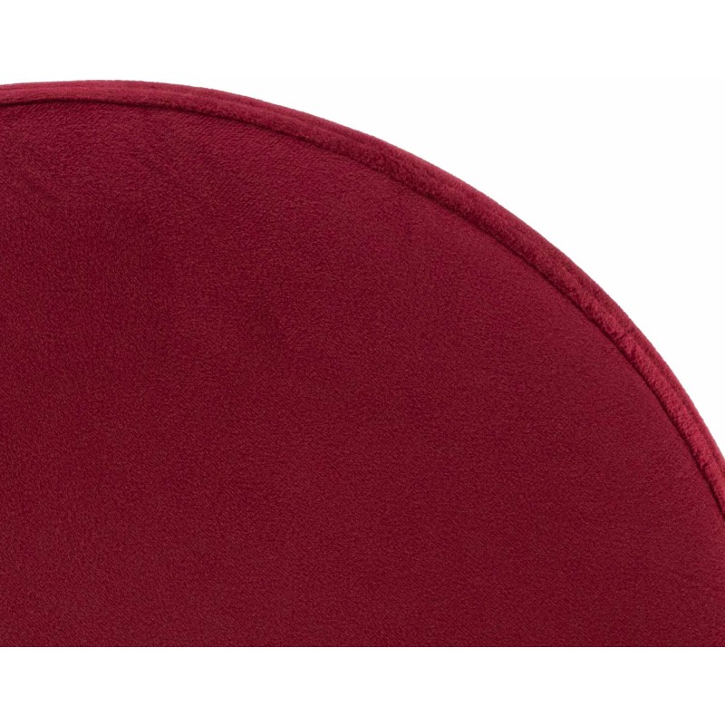 Juego de 2 taburetes de bar Ponte en terciopelo cromado rojo