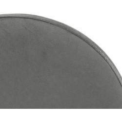 Juego de 2 taburetes de bar Ponte en terciopelo blanco y gris