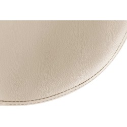 Juego de 2 taburetes de bar Ponte en piel sintética cromada color crema