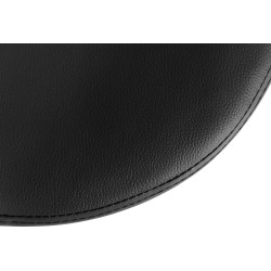 Juego de 2 taburetes de bar Ponte en piel sintética cromada negra