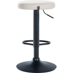 Juego de 2 taburetes de bar Ponte en piel sintética en blanco y negro