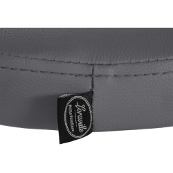 Juego de 2 taburetes de bar Ponte de piel sintética en color blanco y gris