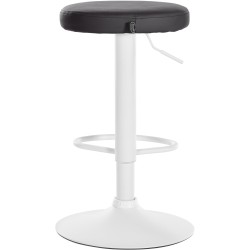 Juego de 2 taburetes de bar Ponte en piel sintética blanca y negra