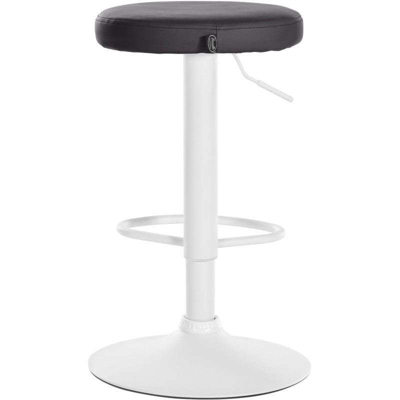 Juego de 2 taburetes de bar Ponte en piel sintética blanca y negra