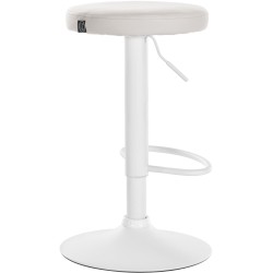 Juego de 2 taburetes de bar de piel sintética color blanco Ponte