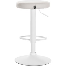 Juego de 2 taburetes de bar de piel sintética color blanco Ponte