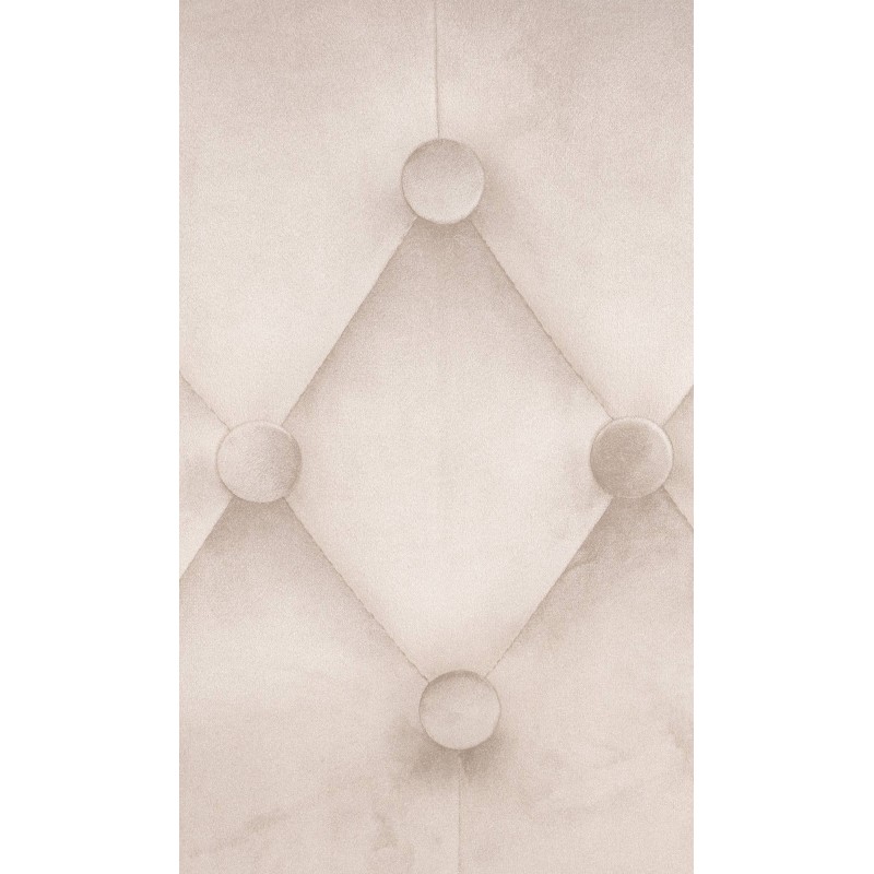 Taburete de bar cromado de terciopelo color crema Dublín