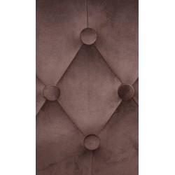 Taburete de bar Dublin en terciopelo cromado marrón