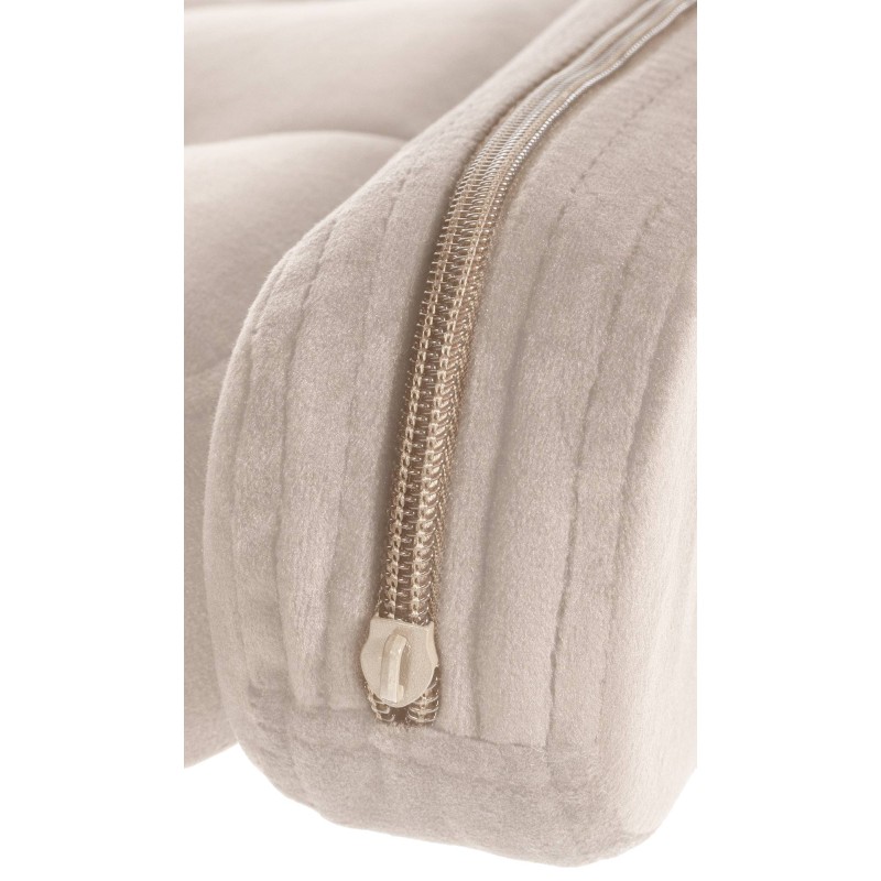 Taburete de bar Dublin en terciopelo negro y crema