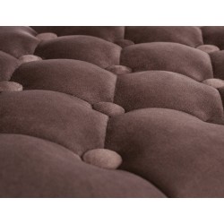 Taburete de bar Dublin en terciopelo negro y marrón