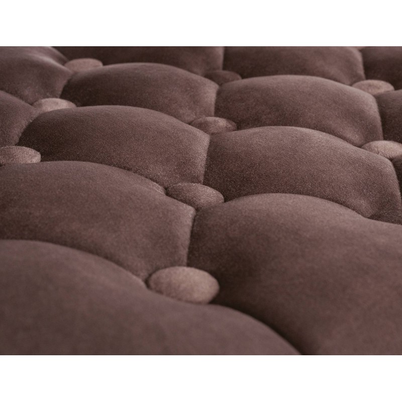 Taburete de bar Dublin en terciopelo negro y marrón