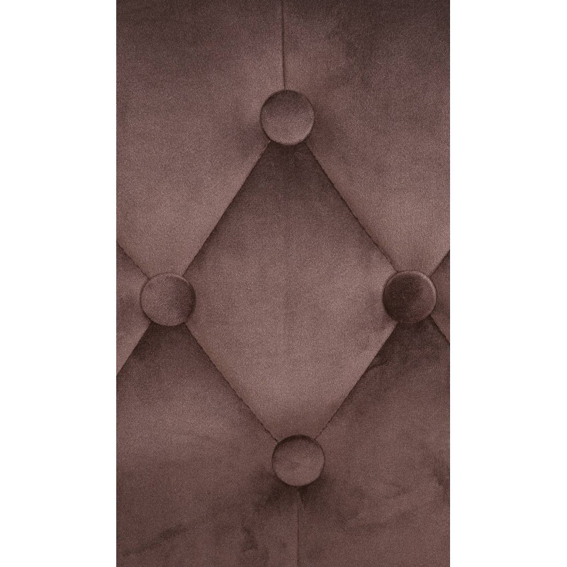 Taburete de bar Dublin en terciopelo negro y marrón