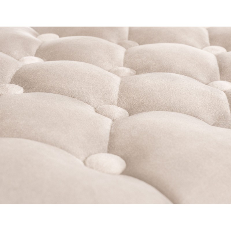 Taburete de bar de terciopelo blanco crema Dublin