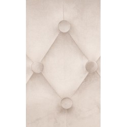 Taburete de bar de terciopelo blanco crema Dublin