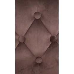 Taburete de bar Dublin en terciopelo blanco y marrón