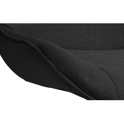 Taburete de bar de tela negra Vonore